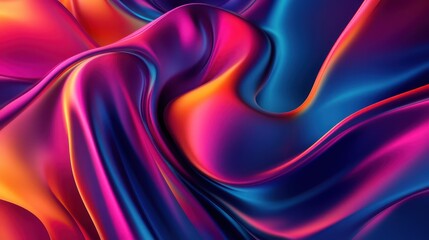 Fototapeta premium A vibrant 3D render featuring an abstract colorful shape with dynamic forms and hues.