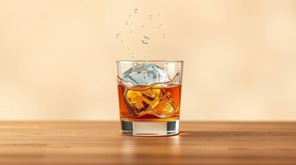 Whiskey on the Rocks Iced Drink Photography