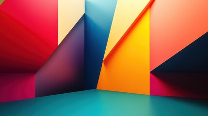 Fototapeta premium A vibrant 3D render of an abstract iridescent shape with shifting colors.