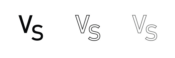 Versus logo. vs letters for sports, fight, competition, battle, match, game. vector icon. Vector Illustration .