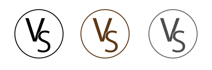 Versus logo. vs letters for sports, fight, competition, battle, match, game. vector icon. Vector Illustration .