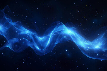 Obraz premium The Beauty of Energy Waves and Cosmic Flow Exploring the Power of AI and Digital Transformation in the Universe. Generative AI