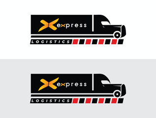 express container logistics logo design