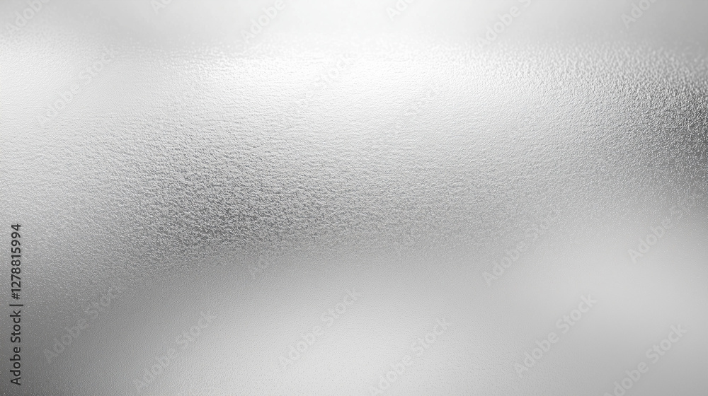 Poster Abstract silver texture background with a gradient of white and gray colors, featuring a frosted glass effect and subtle light reflections. The grainy surface pattern creates a sophisticated, modern d