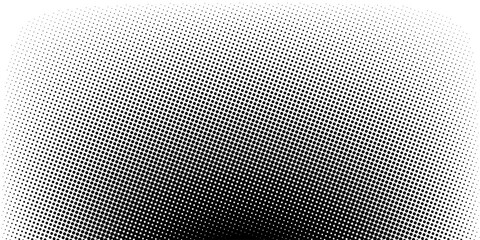 Dotted gradient vector illustration, white and black halftone background, horizontal seamless dotted lines, monochrome dots texture backdrop, retro effect. modern
