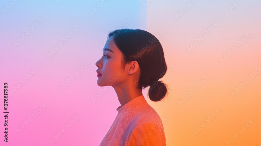 Poster gradient aesthetic experience minimalist wall art with soft textures - inspiring creative design and