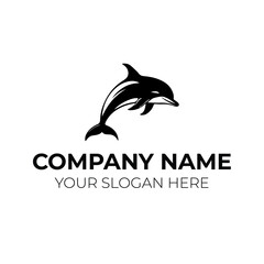 Vector dolphin silhouette logo
