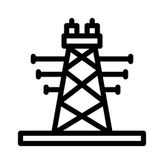 energy grid line icon