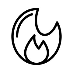 flame line icon