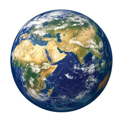 Planet Earth Isolated On Transparent Background, perfect for global themed designs, educational materials and environmental projects