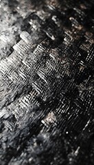 Fototapeta premium Detailed macro photograph of a textured dark woven material