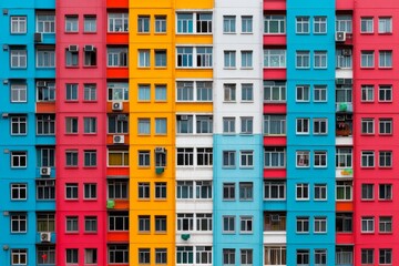 A high-rise building with numerous windowed floors, suitable for architectural or cityscape images