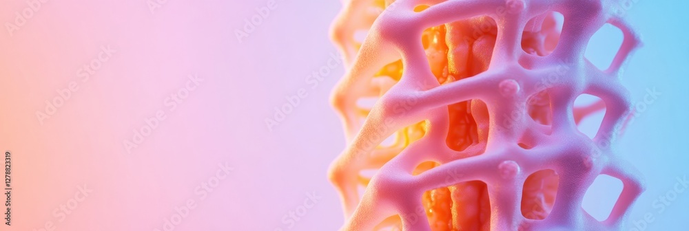 Poster gradient microscopy art close-up of insect specimen structure on glass - entomological research and 