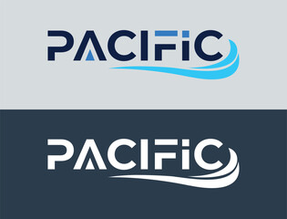 simple pacific logo design vector logo