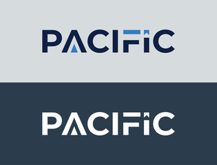 simple pacific logo design vector logo