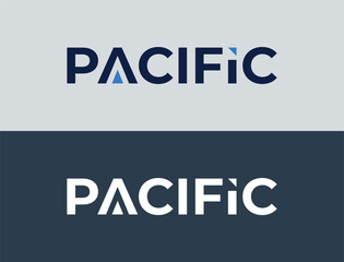 simple pacific logo design vector logo
