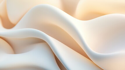 Obraz premium A visually appealing abstract 3D render featuring rounded lines on a light background.