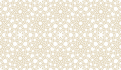 Seamless geometric pattern in authentic arabian style.