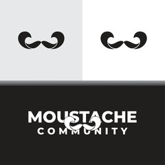 logo of the community of mustachioed people
