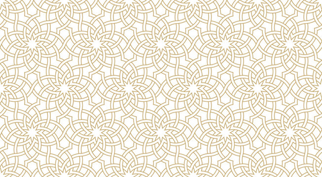 Seamless geometric pattern in authentic arabian style.