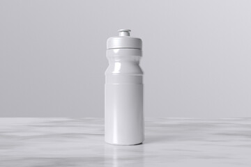 Sport Bottle Water with grey background color for mockup template