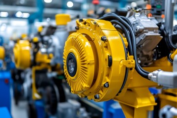 A robotic arm precisely assembles components in a high-tech manufacturing environment The image features a cool blue tone, highlighting modern automation