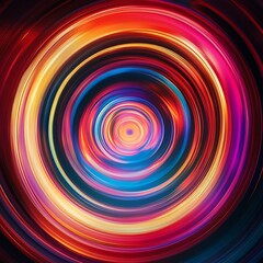 Fototapeta premium Abstract swirling vibrant concentric circles.
