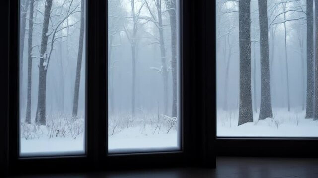 Serene Winter Scene: Looping Fireplace and Snowfall Ambiance for a Tranquil and Cozy Atmosphere. Perfect for Holiday Season, Relaxation, or a Virtual Escape to a Winter Cabin.

