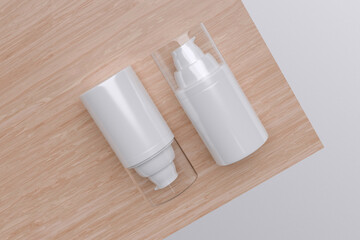 Cosmetic Tube Serum Pump for mockup template