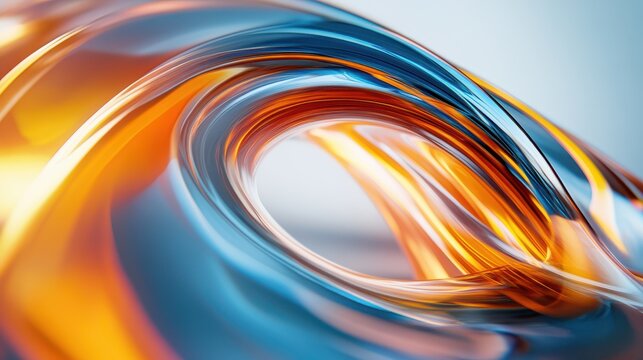 Abstract animation depicting the flow of energy rendered in 3D, showcasing a continuous, seamless loop in 4K resolution.