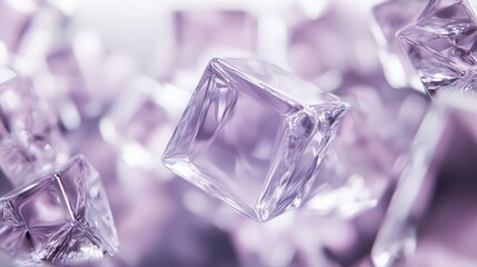 Abstract animation featuring a 3D render of rotating glass cubes in a 4K seamless looped video.