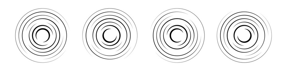 Set of radial signal, ripple, sonar wave, soundwave icons