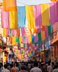Festive Textile Vibrancy Ugadi and Holi Celebrations in Urban Markets - Seasonal Decor and Community Engagement Strategies for Cultural Event Planners