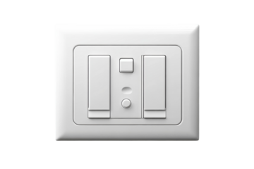 Modern Light Switch with Sleek Design and Easy-to-Use Toggle: Isolated on Transparent Background