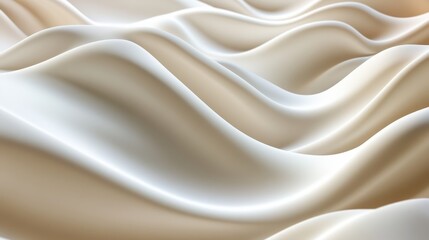 Obraz premium Abstract rounded lines flow smoothly across a light background, rendered in three dimensions.