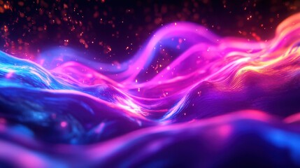 An abstract 3D animation depicting the flow of energy in a seamless, looped 4K video.