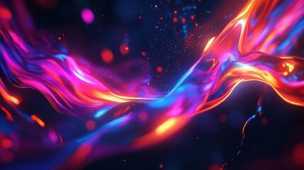 Fototapeta premium An abstract 3D animation depicting the flow of energy in a seamless, looped 4K video.
