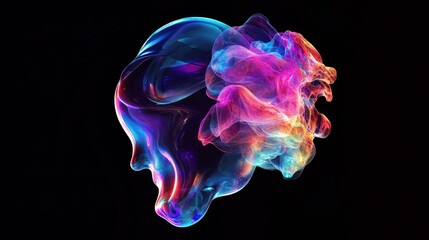 An abstract 3D animation depicting the flow of energy in a seamless, looped 4K video.