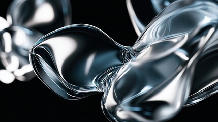 An abstract 3D animation depicting the flow of energy in a seamless, looped 4K video.