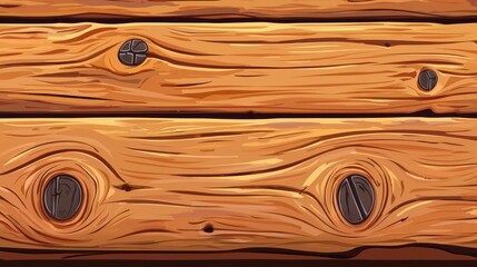 Wooden Planks Background with Nails in Vibrant Natural Texture