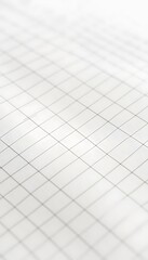 Close up shot of a white graph paper surface