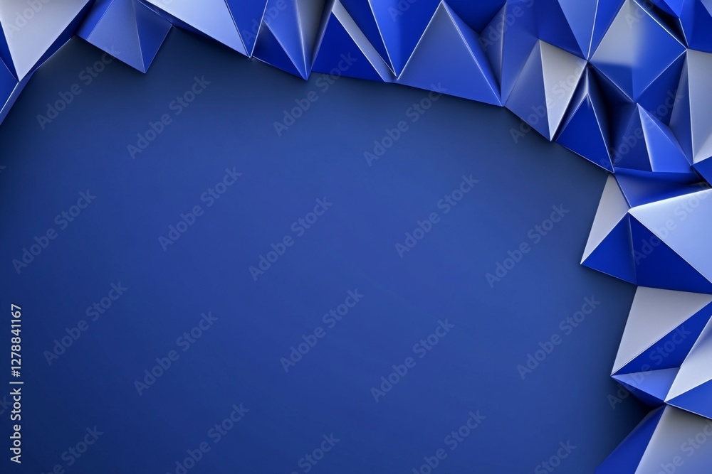 Poster abstract futuristic - technology with polygonal shapes on dark blue background design digital techno