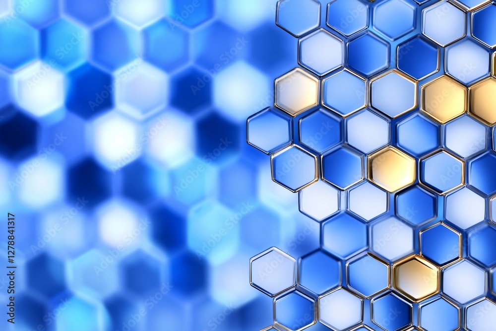 Poster abstract geometric background hexagons design for medical, science and digital technology molecular 
