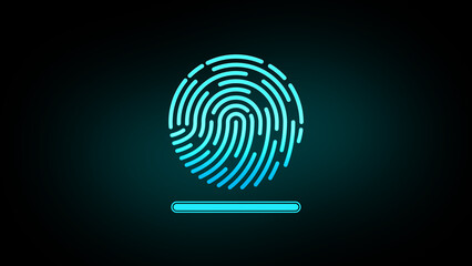 A fingerprint scanning process marked as a success, accompanied by a checklist, designed in a blend of retro and futuristic styles, representing biometric security, digital authentication
