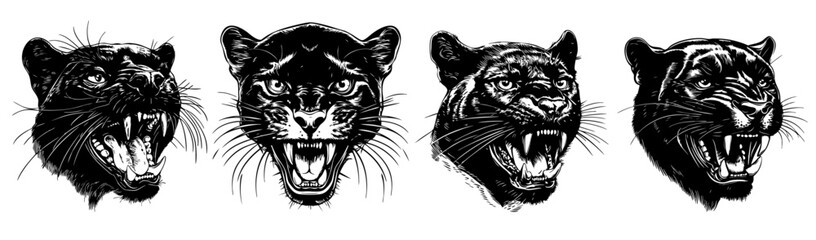 Black Panther Vector Illustration for Tattoo Design