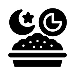 fasting glyph icon
