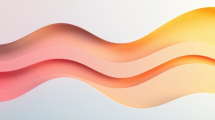 Soft Colorful Waves on a Light Background for Abstract Design