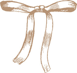 Line Sketch Easter Bow