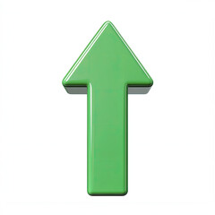 Green arrow pointing up, bold and geometric design