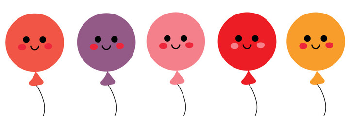 Colorful Smiling Balloons Bringing Cheerful and Positive Vibes to Any Occasion